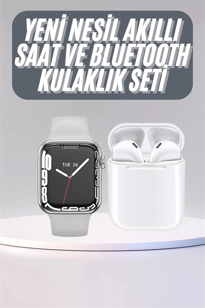 Akıllı Saat Kulaklık Hediyeli Uyku ve Sağlık Takibi Yapabilen Uzun Ömürlü