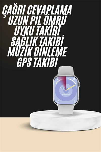 Akıllı Saat Kulaklık Hediyeli Uyku ve Sağlık Takibi Yapabilen Uzun Ömürlü