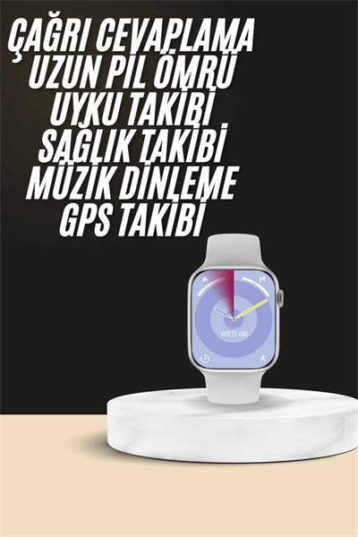 Akıllı Saat Kulaklık Hediyeli Uyku ve Sağlık Takibi Yapabilen Uzun Ömürlü
