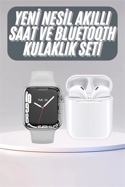 Akıllı Saat Kulaklık Hediyeli Uyku ve Sağlık Takibi Yapabilen Uzun Ömürlü