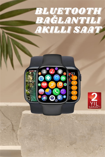 Akıllı Saat Nabız Ölçebilen Adımsayar Kalori Hesaplama Tema Değiştirme GPS Uyumlu