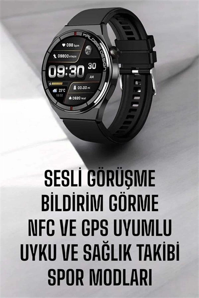 Akıllı Saat Nabız Sensörlü Bildirim Görebilen Spor Modları GPS Takibi