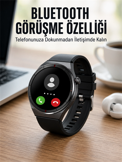 Akıllı Saat Nabız Sensörlü Bildirim Görebilen Spor Modları GPS Takibi Yeni Nesil