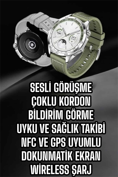 Akıllı Saat Sesli Görüşme Titreşimli Nabız Sensörlü Spor Modları