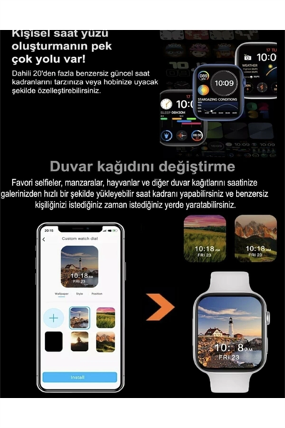 Akıllı Saat Siyah Sim Kartlı GPS Nabız Uyku Takip 1000-2000 mAh Batarya Deri Kordon
