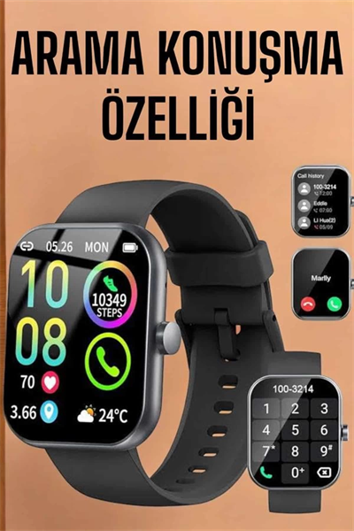 Akıllı Saat Tema Değiştirme Bluetooth Bağlantılı Arama Cevaplayan