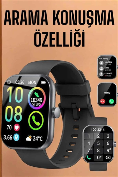 Akıllı Saat Tema Değiştirme Bluetooth Bağlantılı Arama Cevaplayan