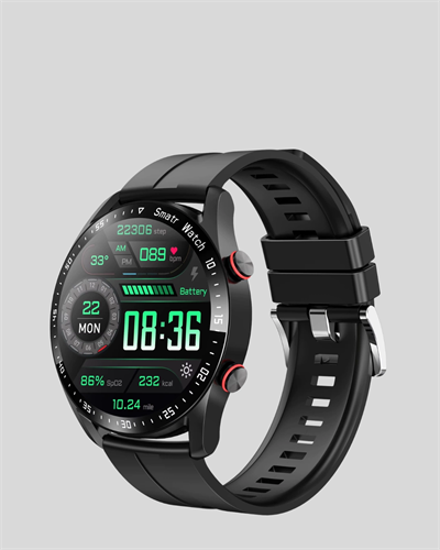 Akıllı Saat Titanyum Kasa Yuvarlak Ekran Alarm Uyku ve Sağlık Takibi Titreşimli