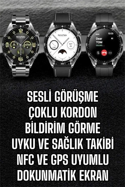 Akıllı Saat Titreşimli Pusula Nabız ve Tansiyon Ölçer NFC Uyumlu