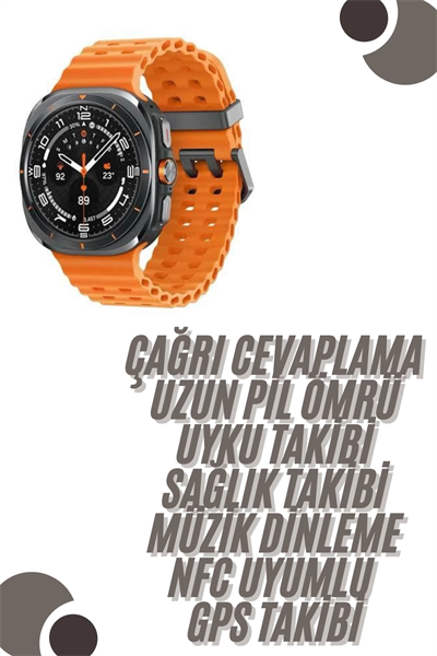 Akıllı Saat Unısex Zarif Görünümlü Titanyum Kasa Amoled Ekran Müzik Dinleme