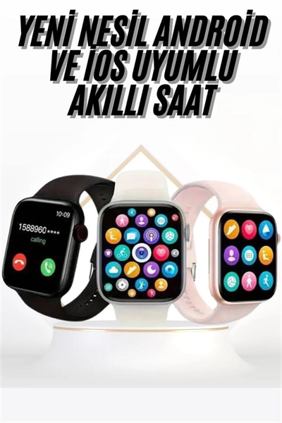 Akıllı Saat Uyku ve Sağlık Takibi Arama Cevaplama 44 MM Amoled Ekran