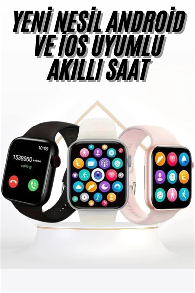 Akıllı Saat Uyku ve Sağlık Takibi Arama Cevaplama 44 MM Amoled Ekran