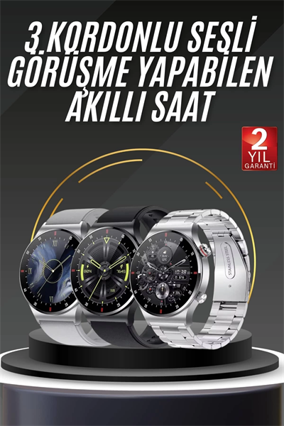 Akıllı Saat Uyku ve Sağlık Takibi NFC Uyumlu Bluetoooth Bağlantılı Android İOS Uyumlu