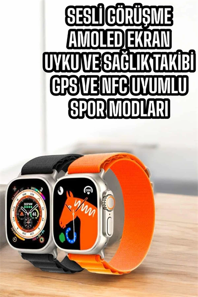 Akıllı Saat Uyku ve Spor Takibi Yeni Nesil Bluetooth Bağlantılı Amoled Ekran