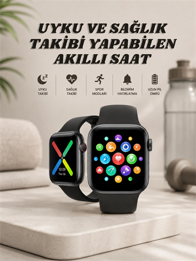 Akıllı Saat Wireless Şarj Yüksek Çözünürlüklü Müzik Dinleme Sesli Cevaplama