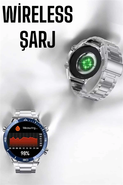 Akıllı Saat Yeni Nesil 2024 Model Metal Kordonlu Bluetooth Bağlantılı