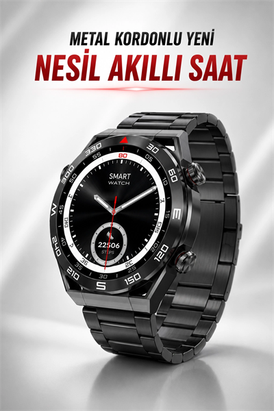 Akıllı Saat Yeni Nesil Bluetooth Bağlantılı Uyku ve Sağlık Takibi NFC ve GPS