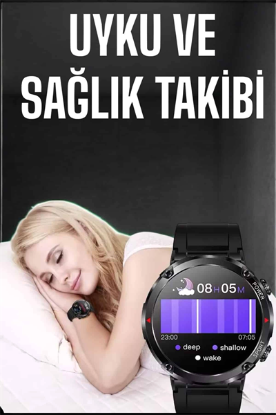 Akıllı Saat Yeni Nesil Bluetooth Bağlantılı Uyku ve Sağlık Takibi NFC ve GPS