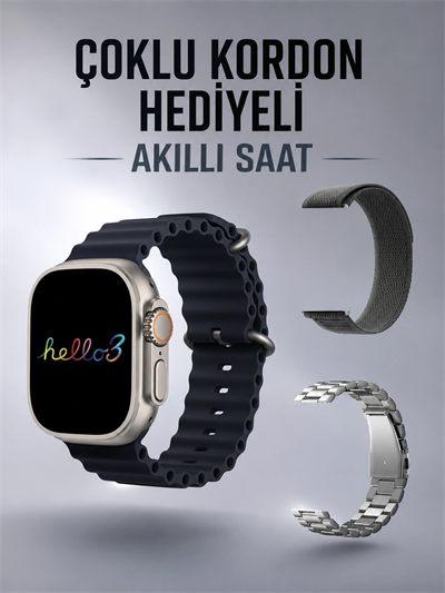 Akıllı Saat Yeni Nesil Bluetooth Bağlantılı Uyku Sağlık Takibi GPS Ve NFC Uyumlu
