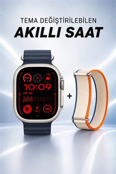 Akıllı Saat Yeni Nesil Sesli Asistan Uyku ve Sağlık Takibi Adımsayar