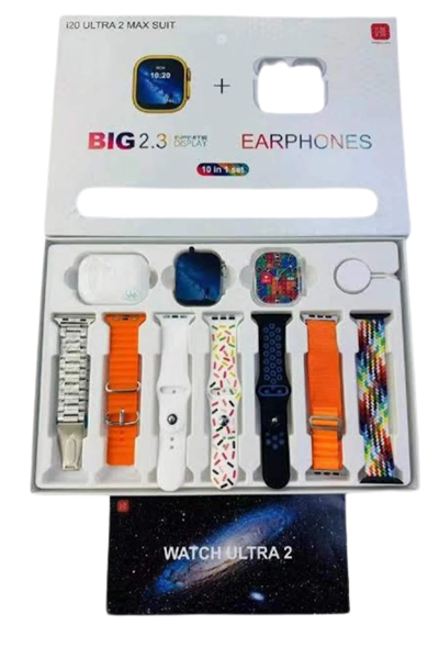 Akıllı Saat ve Air Pro Kulaklık 7 Kordonlu Çok Fonksiyonlu İkili Set