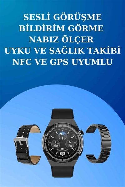 Akıllı Saat ve Kulaklık Seti Dokunmatik Ekran 5.0 Bluetooth Bağlantılı Sesli Görüşme