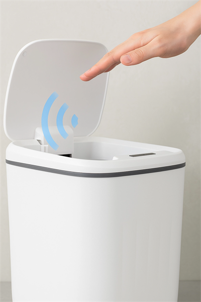 Akıllı Sensörlü Antibakteriyel Çöp Kovası 20 lt Piller Kutuya Dahil