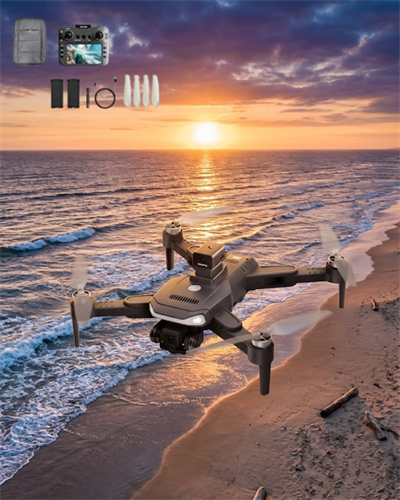 Akıllı Takip Özellikli 4K Drone Katlanabilir Tasarım Uzaktan Kontrollü Profesyonel Çekim Dronu
