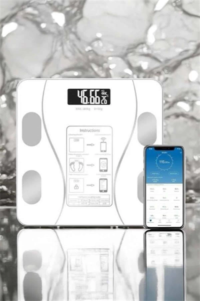Akıllı Tartı Bluetooth Bağlantılı Yağ Ölçebilen Tartı Yeni Nesil
