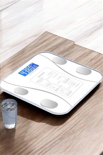 Akıllı Tartı Dijital Baskül Yağ Su Kas Vücut Kitle Kilo Ölçer Tartı