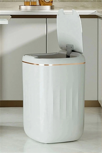 Akıllı Teknolojik Çöp Kutusu UV Işıklı Otomatik Aç Kapat Sensörlü Mutfak Banyo Ev 20L