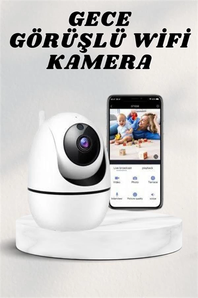 Akıllı Telefon Uyumlu Gece Görüşlü Güvenlik Kamerası