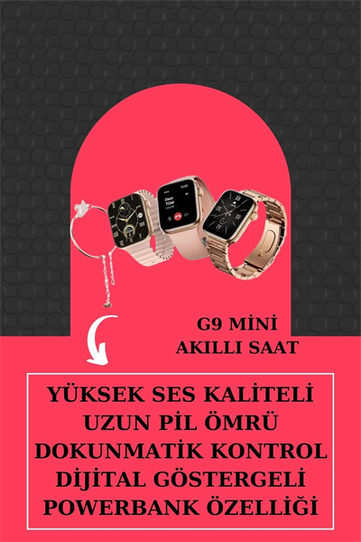 Aksesuar Hediyeli Akıllı Saat ve Dijital Göstergeli Powerbankli Bluetooth Kulaklık
