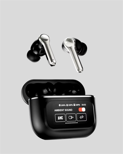 Aktif Gürültü Engelleme (ANC) Kablosuz Bluetooth Kulaklık – Dijital Ekranlı, Dokunmatik ve Uzun Pil Ömürlü