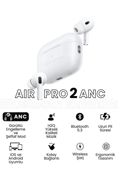 Aktif Gürültü Önlemeli (ANC) Pro TWS Bluetooth Kulaklık, Şeffaf Mod ve Gelişmiş Özellikler