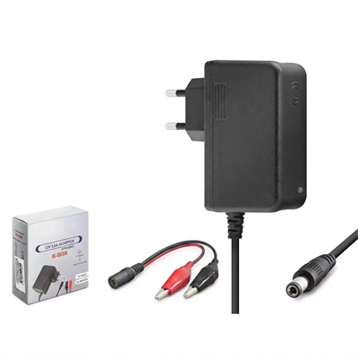 Akü Şarj Cihazı 12v 2.5a 30w Krokodil Uç Akü Şarj Adaptörü