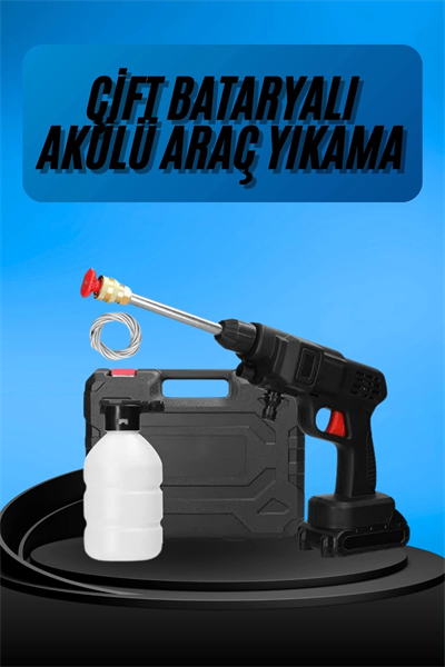 Akülü Oto Araç Yıkama Yüksek Basınçlı Araba Yıkama Makinesi Şarjlı