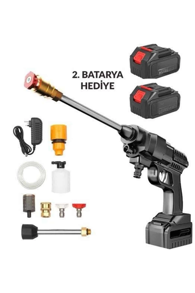 Akülü Oto Araç Yıkama Yüksek Basınçlı Araba Yıkama Makinesi Şarjlı