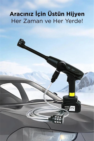 Akülü Şarjlı Yüksek Basınçlı Oto Araba Bahçe Yıkama,temizleme Su Sı