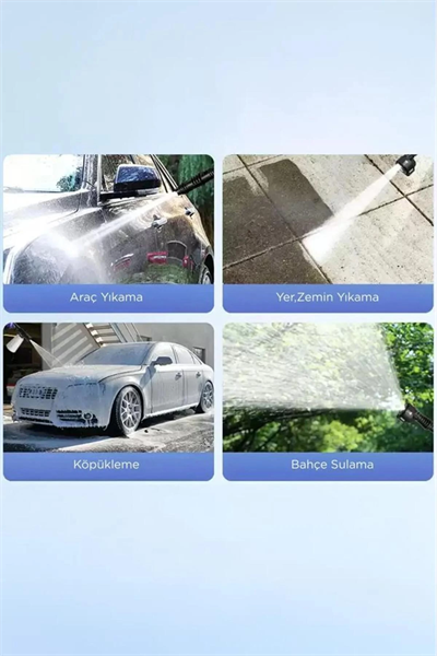 Akülü Şarjlı Yüksek Basınçlı Oto Araba Bahçe Yıkama,temizleme Su Sı