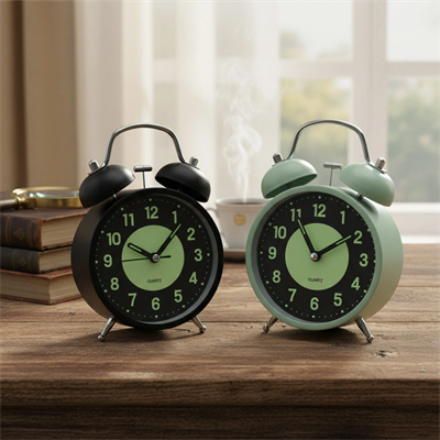 Alarm Clock No-847 Yuvarlak Masa Çalar Saat Metal Kasa Renkli Pilli - Işıklı - Fosforlu Çap: 11cm Bgc-37 Herhangi Bir Renk Gönderilir Bx40