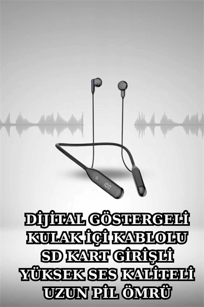Alarm ve Titreşim Özellikli Akıllı Saat ve Mikrofonlu Kablolu Bluetooth Kulaklık 60 Saat