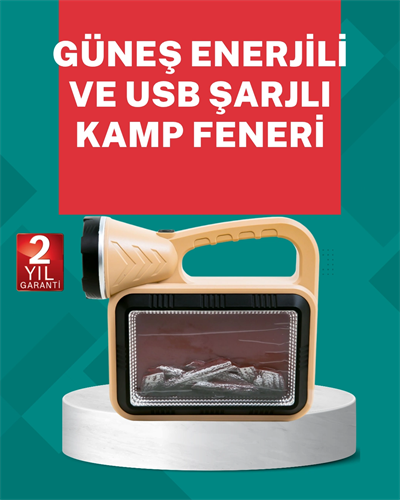 Alev Efektli Güneş Enerjili Lamba – Su Geçirmez