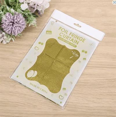 Altın Gold Renk Dikdörtgen Kesim Parlak Sim Görünümlü Fon Perde Dekor 1x2 Metre (3936)