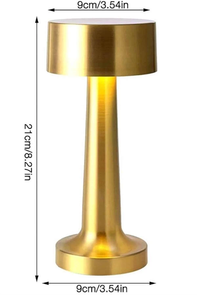 Altın Rengi Masa ve Gece Lambası Dokunmatik Şarjlı Masa Lambası