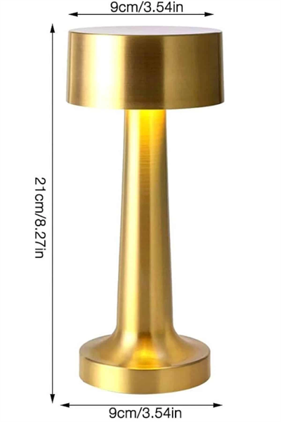 Altın Rengi Masa ve Gece Lambası Dokunmatik Şarjlı Masa Lambası