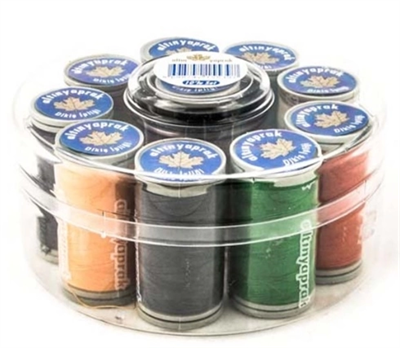 Altın Yaprak Dikiş İpliği Seti 10lu Yuvarlak Kutulu