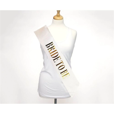 Altın Renk Yazılı Bride To Be Simli Kuşak Kemer