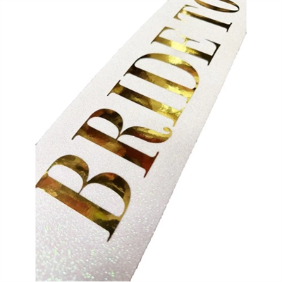 Altın Renk Yazılı Bride To Be Simli Kuşak Kemer