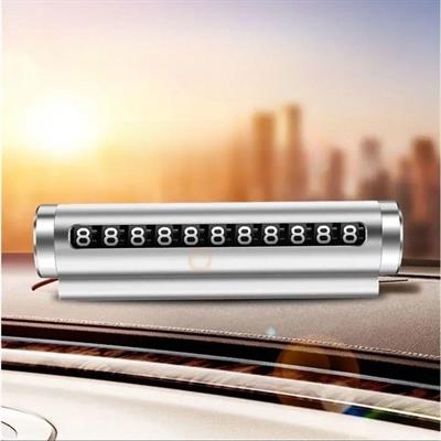 Alüminyum Kasa Gri Renk Çevirmeli Araç Içi Telefon Numaratörü Park Oto Numaratörü (3936)